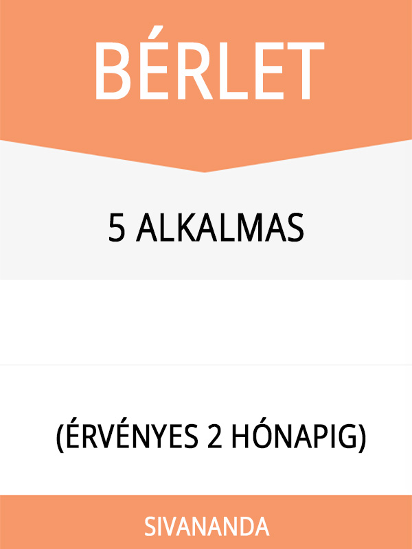 5 ALKALMAS BÉRLET (ÉRVÉNYES 2 HÓNAPIG)
